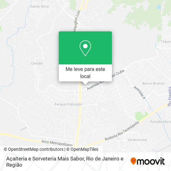 Açaíteria e Sorveteria Mais Sabor mapa