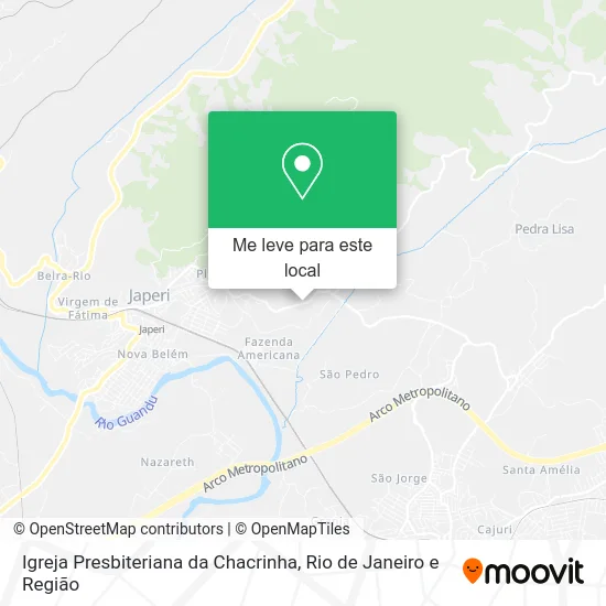 Igreja Presbiteriana da Chacrinha mapa