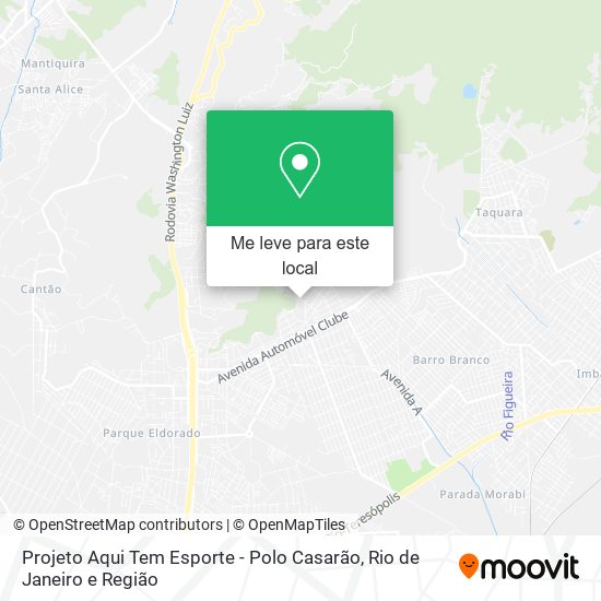 Projeto Aqui Tem Esporte - Polo Casarão mapa