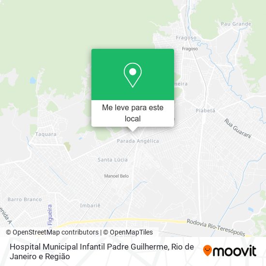 Hospital Municipal Infantil Padre Guilherme mapa