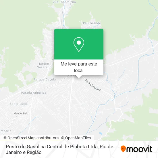 Posto de Gasolina Central de Piabeta Ltda mapa