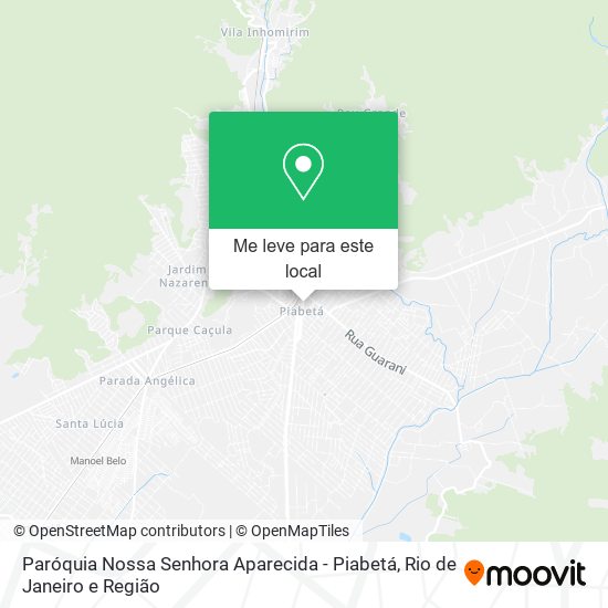 Paróquia Nossa Senhora Aparecida - Piabetá mapa