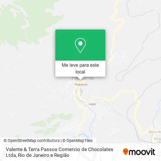 Valente & Terra Passos Comercio de Chocolates Ltda mapa