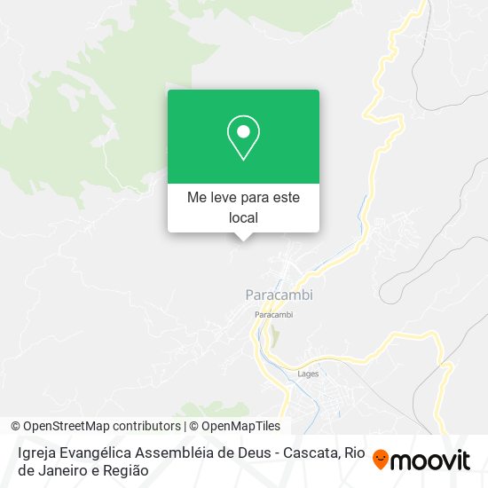 Igreja Evangélica Assembléia de Deus - Cascata mapa