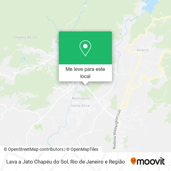 Lava a Jato Chapéu do Sol mapa