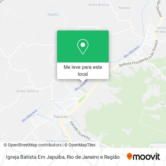 Igreja Batista Em Japuiba mapa