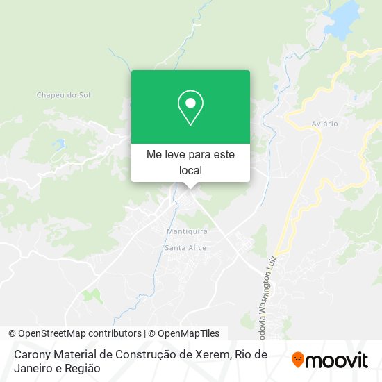 Carony Material de Construção de Xerem mapa