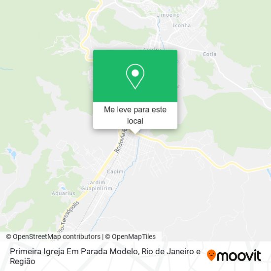 Primeira Igreja Em Parada Modelo mapa