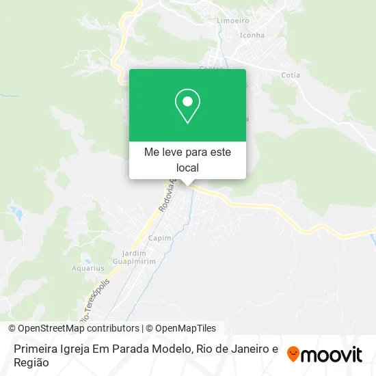 Primeira Igreja Em Parada Modelo mapa