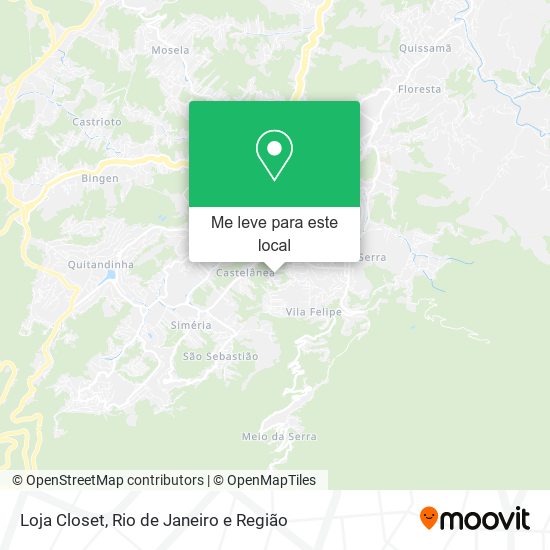 Loja Closet mapa