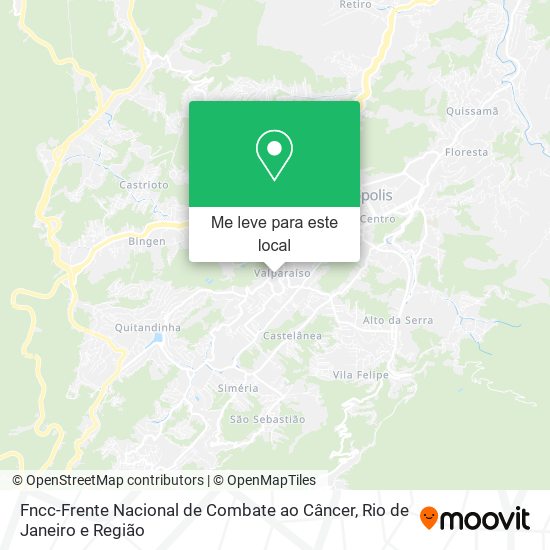 Fncc-Frente Nacional de Combate ao Câncer mapa