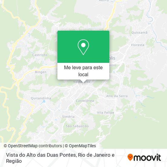 Vista do Alto das Duas Pontes mapa