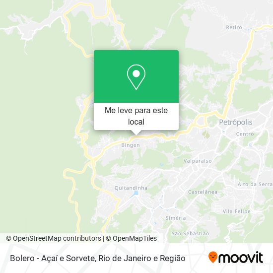 Bolero - Açaí e Sorvete mapa