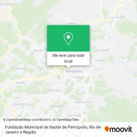Fundação Municipal de Saúde de Petrópolis mapa