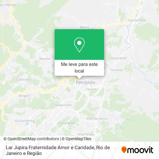 Lar Jupira Fraternidade Amor e Caridade mapa