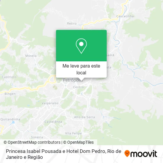 Princesa Isabel Pousada e Hotel Dom Pedro mapa