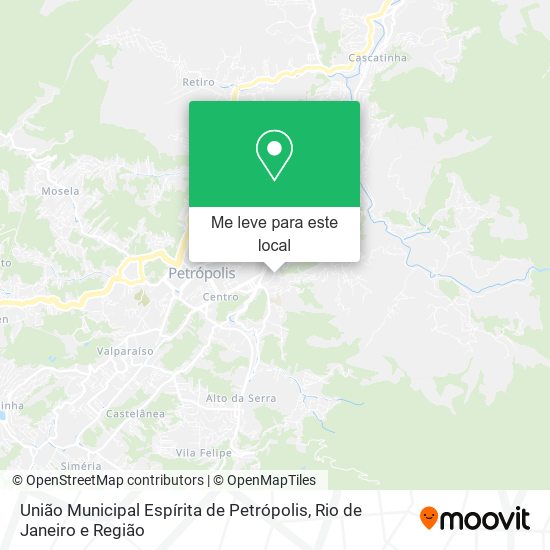 União Municipal Espírita de Petrópolis mapa