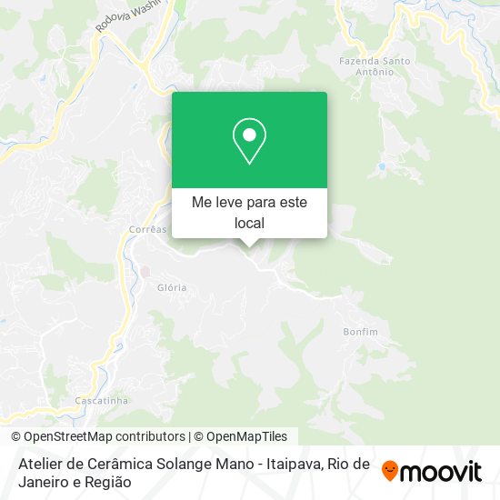Atelier de Cerâmica Solange Mano - Itaipava mapa