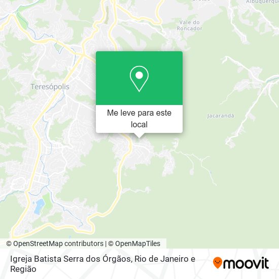 Igreja Batista Serra dos Órgãos mapa