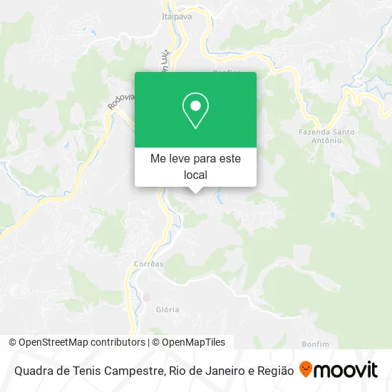 Quadra de Tenis Campestre mapa