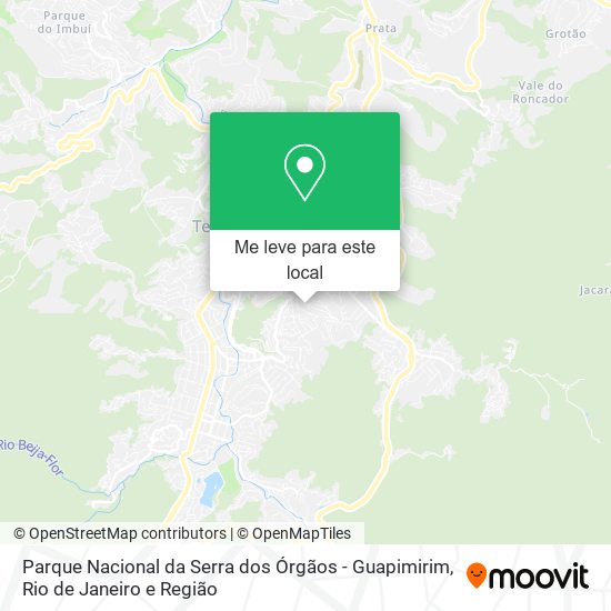 Parque Nacional da Serra dos Órgãos - Guapimirim mapa
