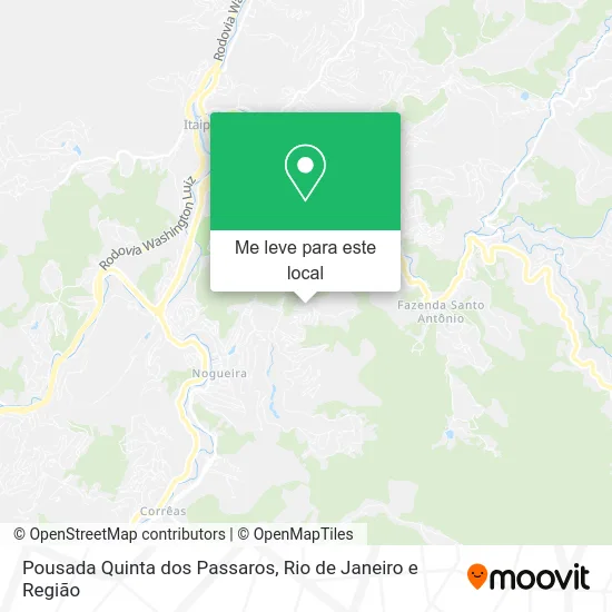 Pousada Quinta dos Passaros mapa