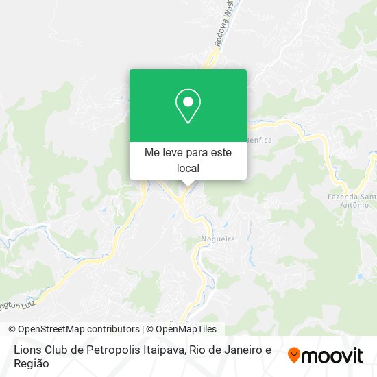 Lions Club de Petropolis Itaipava mapa
