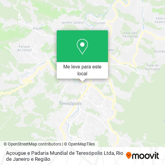 Açougue e Padaria Mundial de Teresópolis Ltda mapa