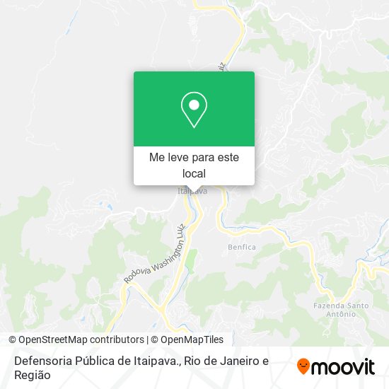Defensoria Pública de Itaipava. mapa