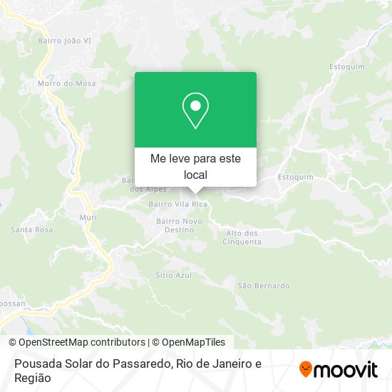 Pousada Solar do Passaredo mapa