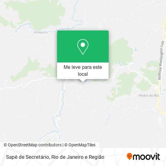 Sapê de Secretário mapa