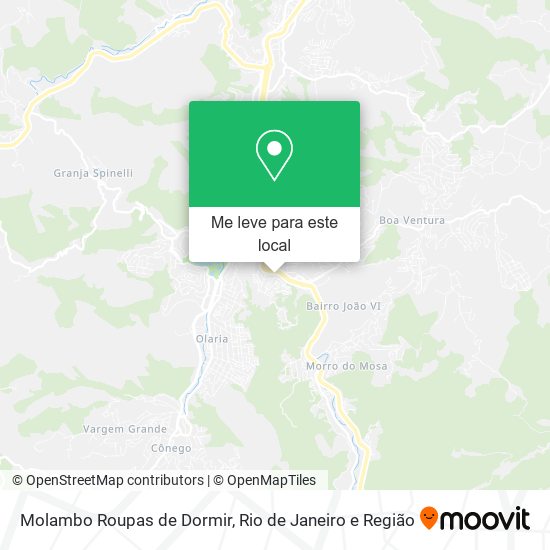 Molambo Roupas de Dormir mapa