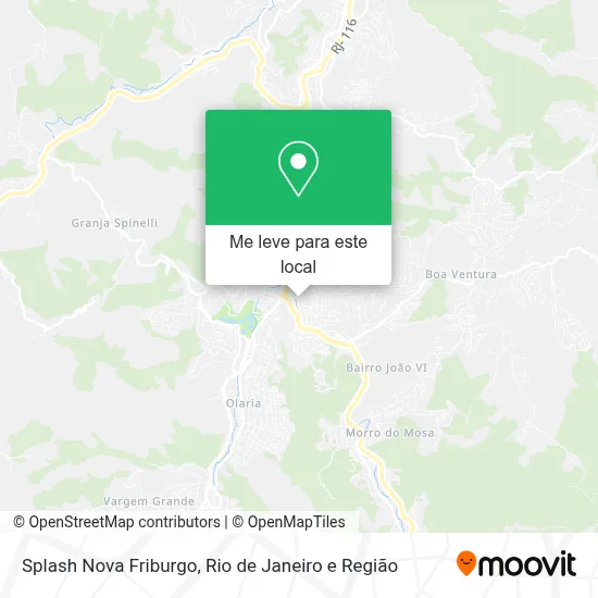 Splash Nova Friburgo mapa