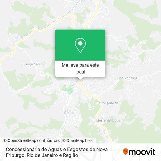 Concessionária de Águas e Esgostos de Nova Friburgo mapa