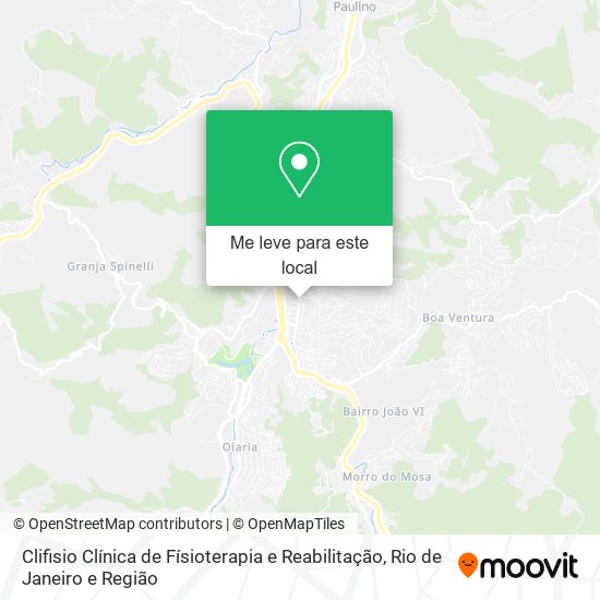 Clifisio Clínica de Físioterapia e Reabilitação mapa