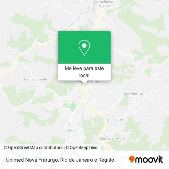 Unimed Nova Friburgo mapa