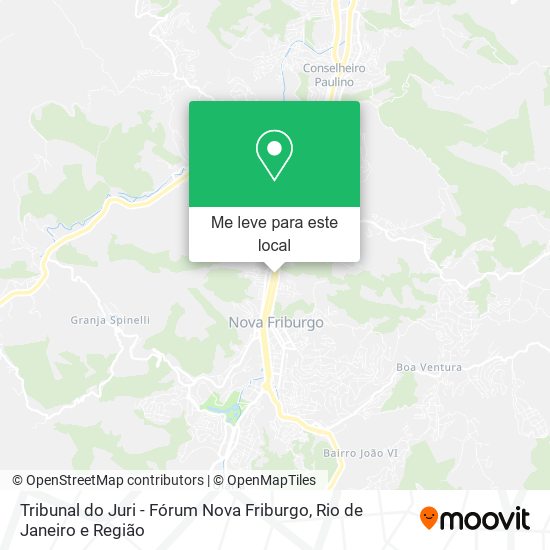 Tribunal do Juri - Fórum Nova Friburgo mapa