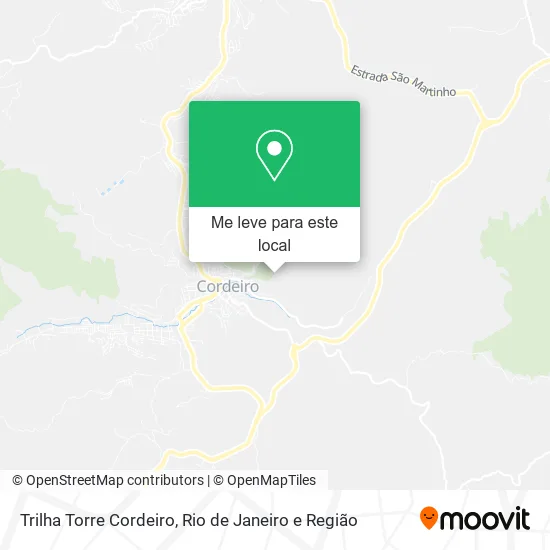 Trilha Torre Cordeiro mapa