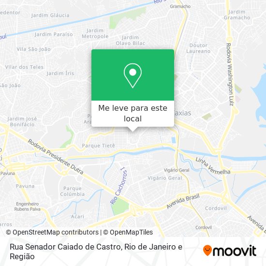 Rua Senador Caiado de Castro mapa