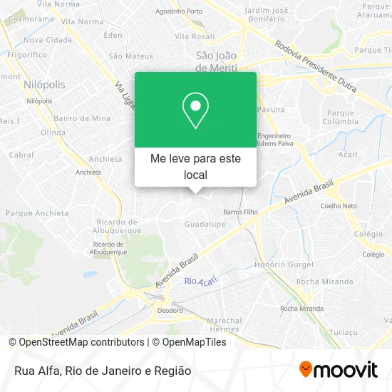 Rua Alfa mapa