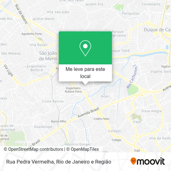 Rua Pedra Vermelha mapa