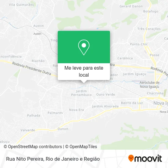 Rua Nito Pereira mapa