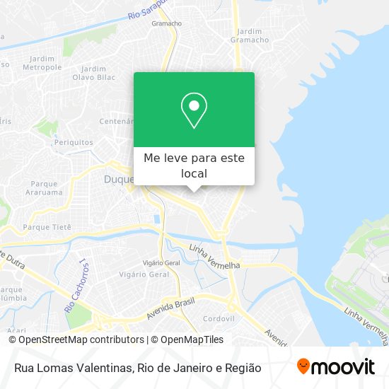 Rua Lomas Valentinas mapa