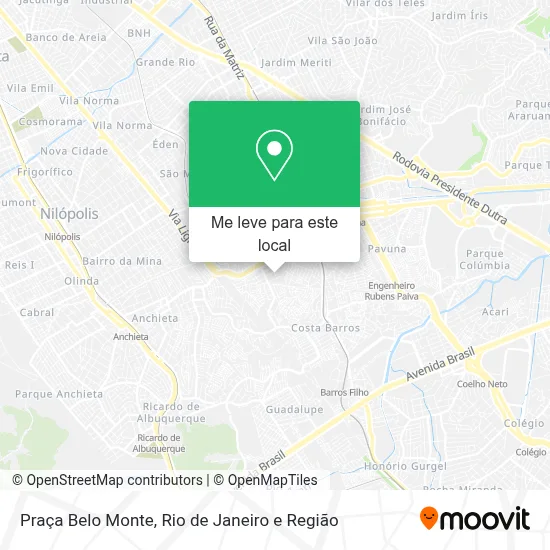 Praça Belo Monte mapa