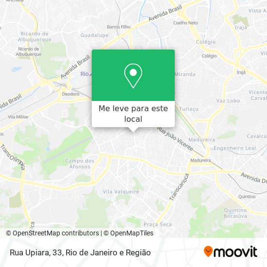 Rua Upiara, 33 mapa