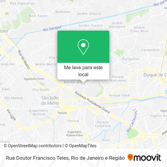 Rua Doutor Francisco Teles mapa
