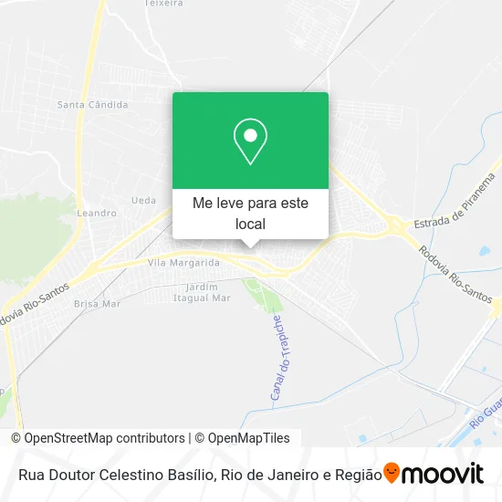 Rua Doutor Celestino Basílio mapa