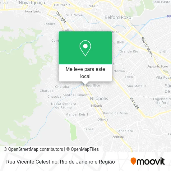 Rua Vicente Celestino mapa