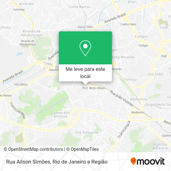 Rua Ailson Simões mapa