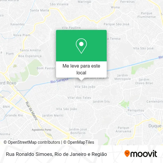 Rua Ronaldo Simoes mapa